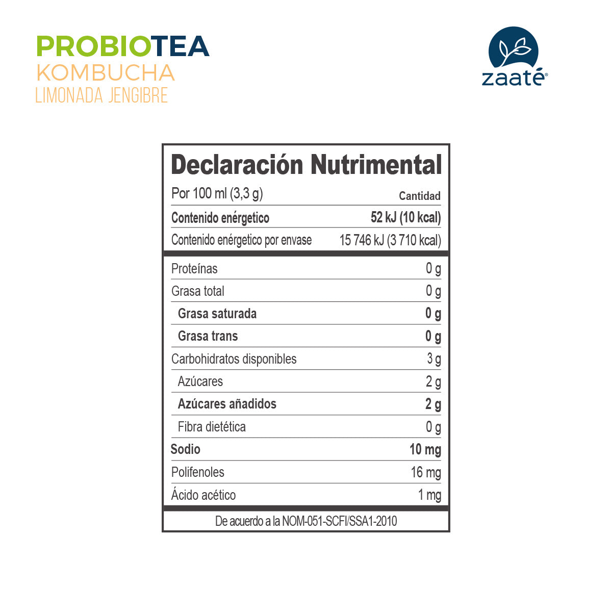 Kombucha Limonada Jengibre 1kg