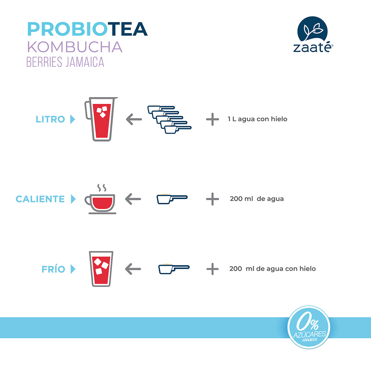 Kombucha Berries Jamaica 0% Azúcar 700g