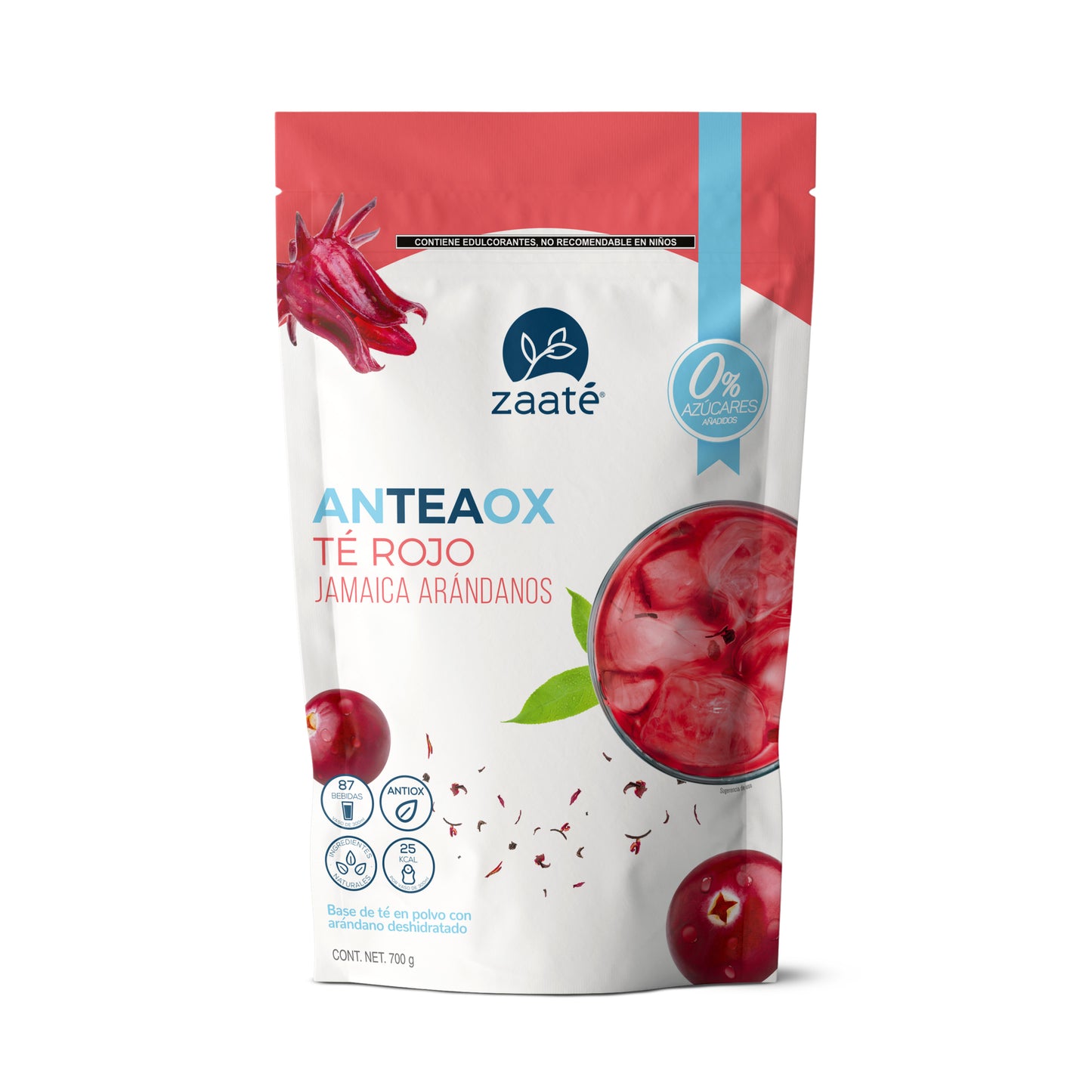 Té Rojo Anteox Jamaica Arándanos 0% Azúcar 700 g