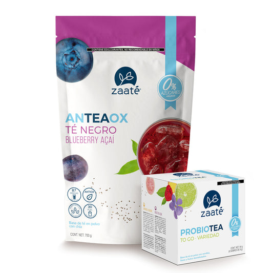 Té Negro Blueberry Açaí 0% + 1 caja To Go 8 sachets individuales