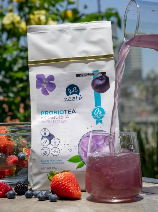 Kombucha Violetas Açaí 0% Azúcar