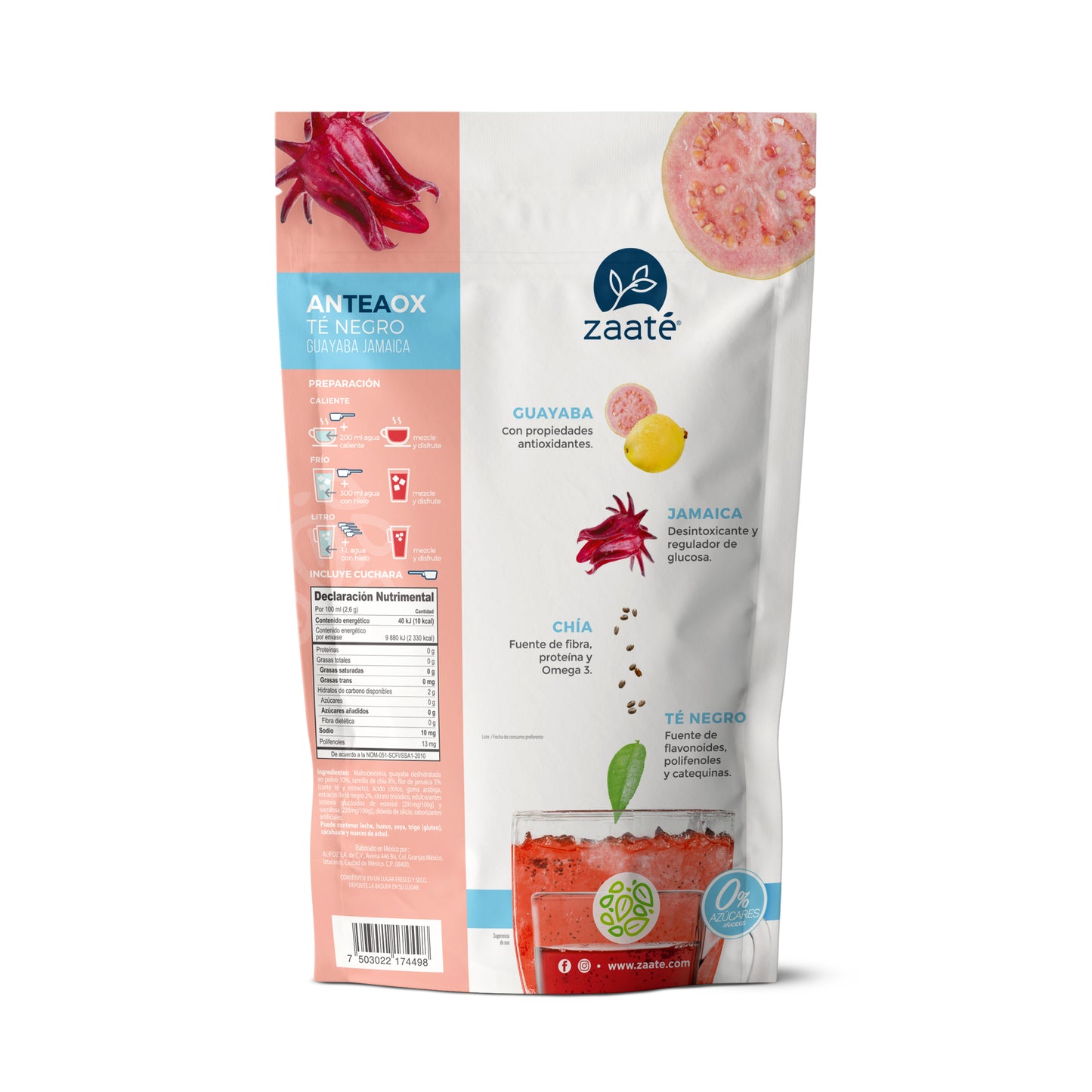Té Negro Guayaba Jamaica 0% Azúcar 700g