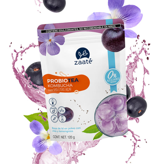 Mini Kombucha Violetas Açaí 0% Azúcar 120g